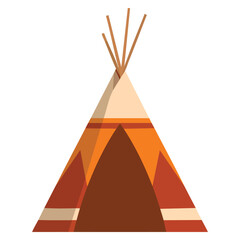 Teepee or wigwam dwelling of north nations of Canada Siberia North America vector illustration isolated on white background perfect for cultural or historical design © Nass Studio