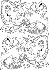 Fototapeta premium Seamless pattern with abstract background.