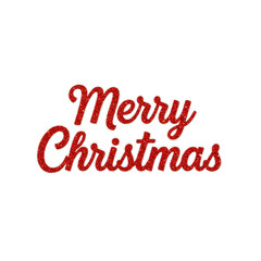 Elegant red merry christmas greeting