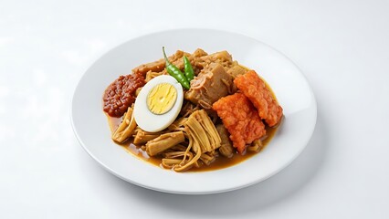 Delicious Plate of Noodles with Shrimp and Egg