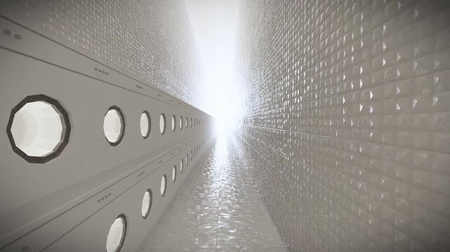 Endless Eerie Corridor Liminal Space Background
