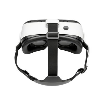 White And Black Virtual Reality Headset Isolated Against Transparent Background