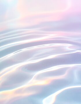 Water Surface with Soft Light Refractions and Pastel Colors