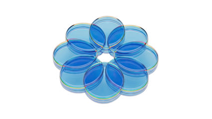 Abstract Flower of Petri Dishes
