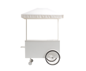 A delivery van isolated on a white background for simple and clean presentation