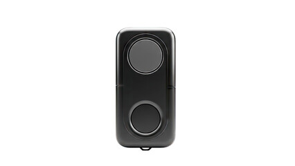 Black Dual-Button Remote Control with Circular Indentations