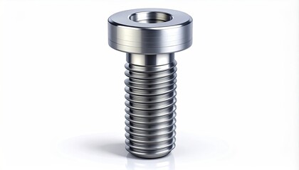 Metallic bolt with a cylindrical head and threaded shaft