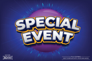 Special Event  3D editable text effect