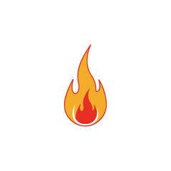Stylized Flame Icon with Orange and Red Colors.