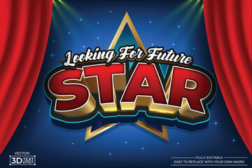 Star 3D editable text effect
