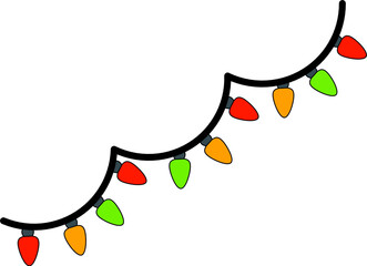 Decorative Festive String Light Illustration