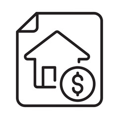House document with a dollar sign real estate finance and property concepts