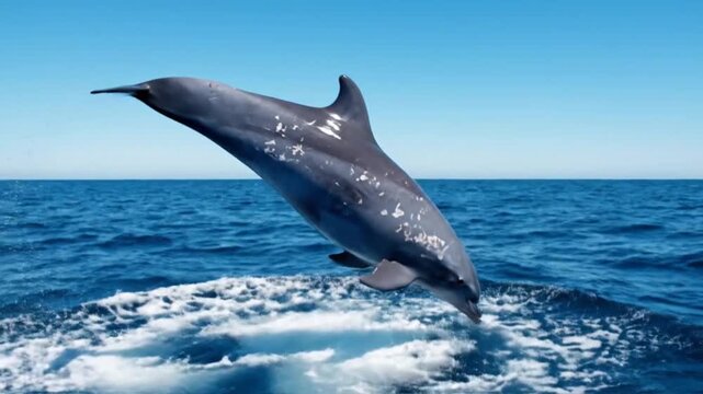 Dolphins Graceful Leap - A Stunning Display of Marine Agility.