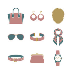 Clay accessories collection earrings handbag sunglasses and more