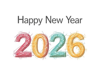 2026 number isolated on white background