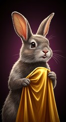 Obraz premium Golden Drape: A Whimsical Portrait