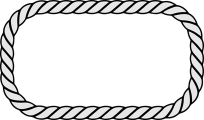 Rectangular Rope Frame Decorative Border Vector  © Cik