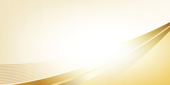 luxury shiny gold gradient background with golden wave thin line papercut design. Premium 3d abstract vector bronze gold glowing 3d wallpaper. vector Eps 10