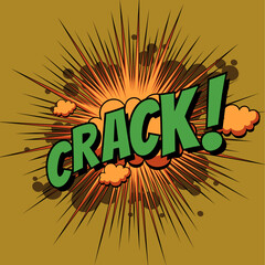 Crack Expression Comic Illustration background