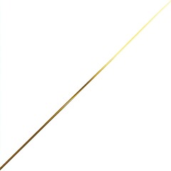 Simple golden line diagonally crossing a plain white background from corner