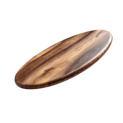Oval wooden cutting board with a natural wood grain texture