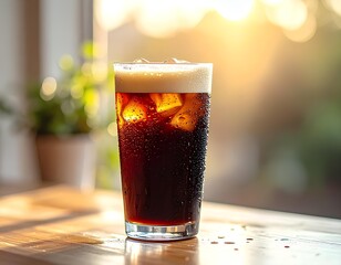 Cold Brew Coffee with Condensation Drops