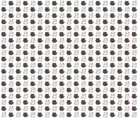 Cute Cat Icon Pattern Collection