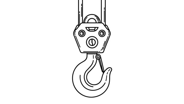 Crane Hook with Lifting Equipment Attachment.