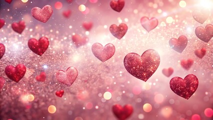 Floating Hearts Valentines Day Background