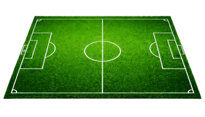  grass soccer field isolated on white background PNG