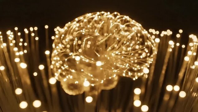 Warm and cozy string lights tangled together in a beautiful glowing pattern on a dark background