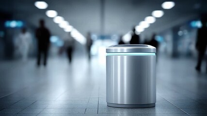 Smart Trash Can Appears in Crowded Public Places - Powered by Adobe