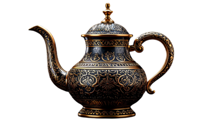 Traditional Arabic Coffee Pot Isolated on Transparent Background PNG