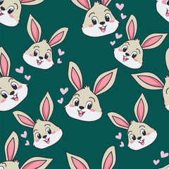 Fototapeta premium seamless pattern with rabbits