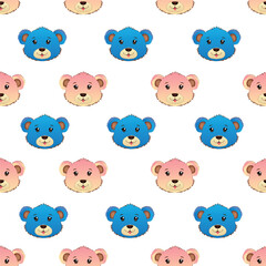 seamless pattern with teddy bears