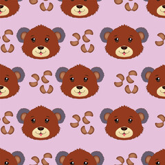 seamless pattern with teddy bears