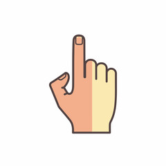 Obraz premium Diverse hand gesture with index finger up in modern style