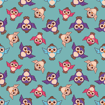 seamless pattern with brid