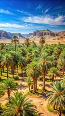 Fototapeta premium Date palms in Ksar Ghilane oasis