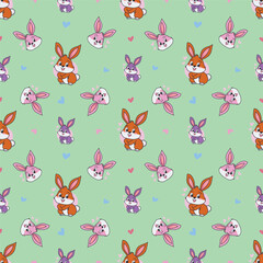 seamless pattern with rabbits