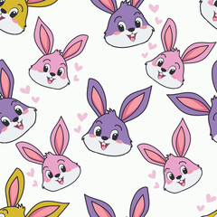 Obraz premium seamless pattern with rabbits