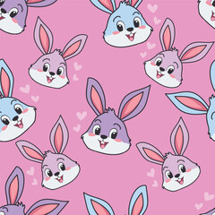 seamless pattern with rabbits