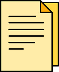 Business Document and Paper Sheet Flat Vector Icon