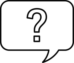 Question mark icon vector illustration inside a speech bubble isolated on white background