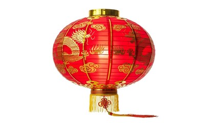 Red Chinese Lantern Decoration Isolated Lunar New Year Festival Element
