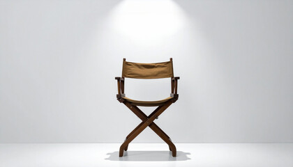 Single chair under spotlight symbolizing independence and solo presence