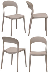 Fototapeta premium Real modern chair photographed in studio and isolated with transparent background. High-quality furniture product photography in PNG format, perfect for interior design projects.