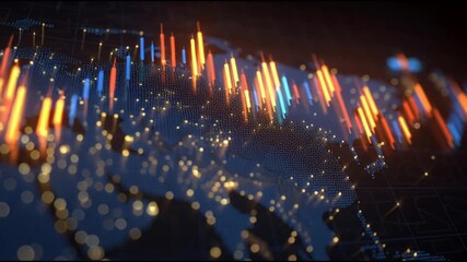 A high-tech 3D digital map of Europe with vibrant data visualization - Powered by Adobe