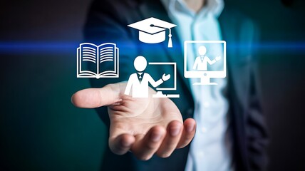 Business education and professional training digital concept
