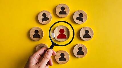 Target customer selection and audience segmentation business concept
